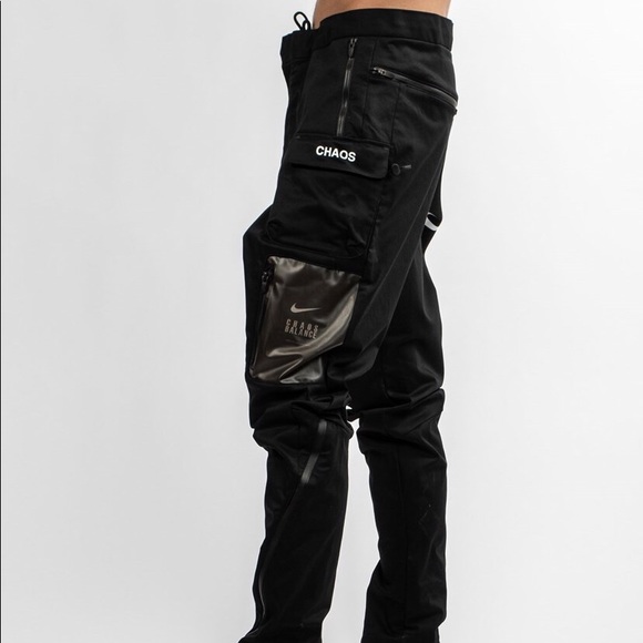 nike undercover cargo pants black